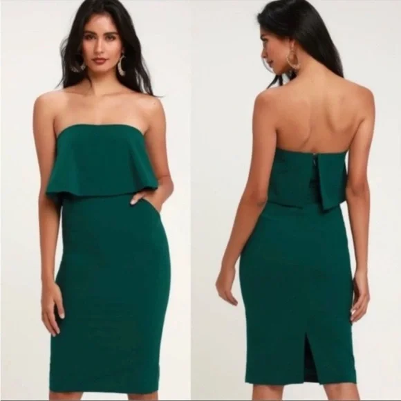 Lulus | Dresses | Lulus Lots Of Love Emerald Green Strapless Midi Dress Small Nwt | Poshmark Lulus | Dresses | Lulus Lots Of Love Emerald Green Strapless Midi Dress Small Nwt | Poshmark